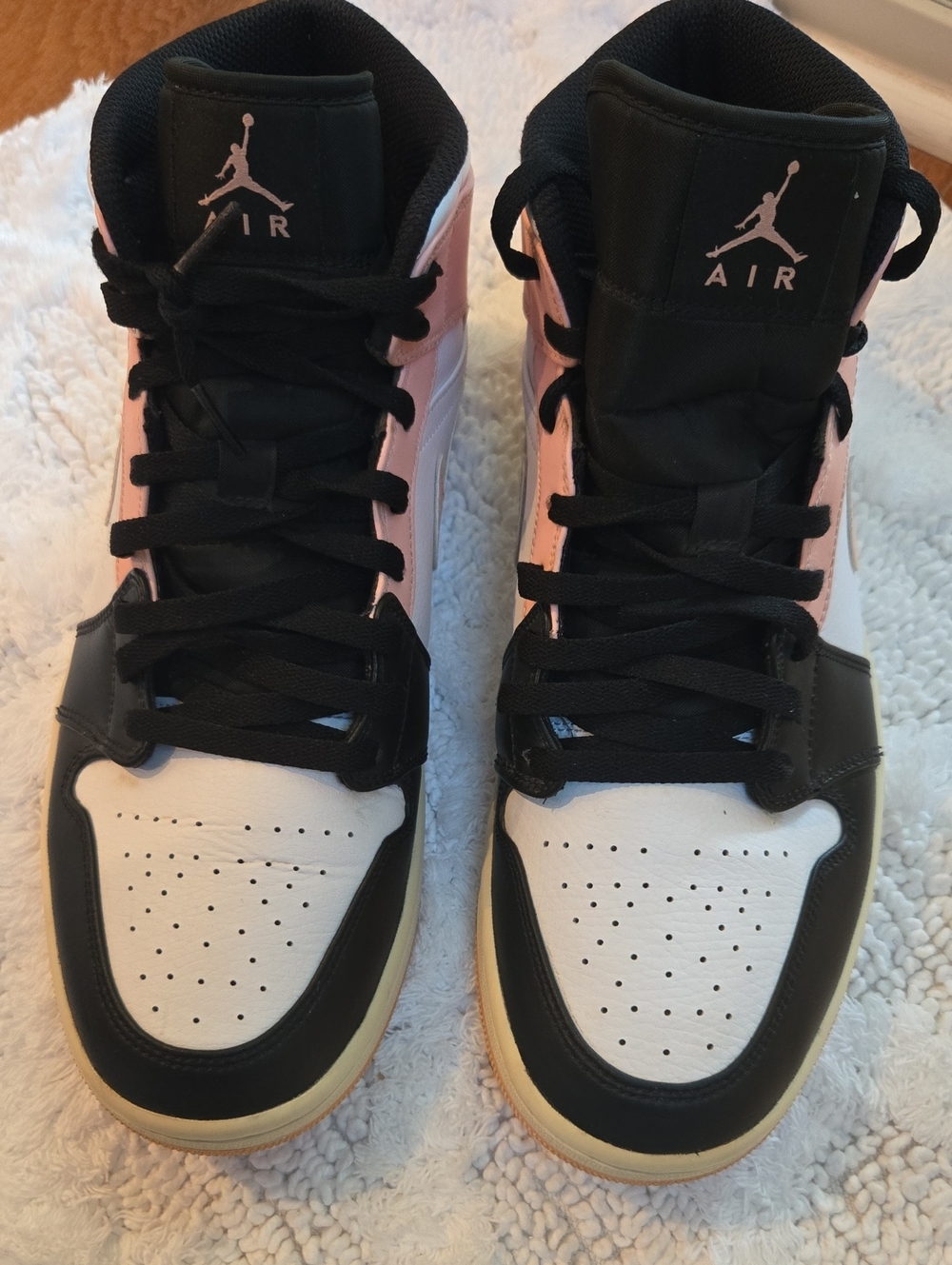 Vintage Nike Air Jordan Women's High-Top Sneakers in Black, White & Pink